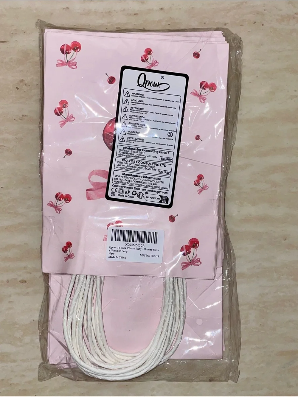 Cherry Print Party Goodie Bags